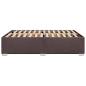 Preview: Bettgestell ohne Matratze Dunkelbraun 160x200 cm Stoff