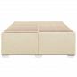 Preview: Bettgestell ohne Matratze Creme 140x200 cm Stoff