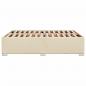 Preview: Bettgestell ohne Matratze Creme 140x190 cm Stoff