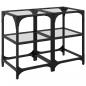 Preview: Couchtische mit Glasplatte 2 Stk. Transparent 30x30x45 cm Stahl