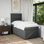 Preview: Boxspringbett mit Matratze Dunkelgrau 90x200 cm Stoff