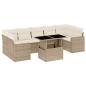 Preview: 8-tlg. Garten-Sofagarnitur mit Kissen Beige Poly Rattan