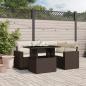 Preview: ARDEBO.de - 5-tlg. Garten-Sofagarnitur mit Kissen Braun Poly Rattan
