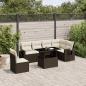 Preview: ARDEBO.de - 7-tlg. Garten-Sofagarnitur mit Kissen Braun Poly Rattan