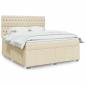 Preview: ARDEBO.de - Boxspringbett mit Matratze Creme 180x200 cm Stoff