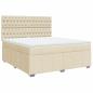 Preview: Boxspringbett mit Matratze Creme 180x200 cm Stoff