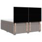 Preview: Boxspringbett mit Matratze Taupe 180x200 cm Stoff
