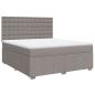 Preview: Boxspringbett mit Matratze Taupe 180x200 cm Stoff