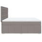 Preview: Boxspringbett mit Matratze Taupe 180x200 cm Stoff