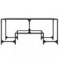 Preview: Couchtisch mit Glasplatte Transparent 98,5x50x45 cm Stahl