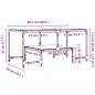 Preview: Couchtisch mit Glasplatte Transparent 98,5x50x45 cm Stahl