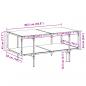 Preview: Couchtisch mit Glasplatte Transparent 98,5x50x45 cm Stahl