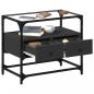 Preview: TV-Schrank mit Glasplatte Schwarz 60x35x51 cm Holzwerkstoff