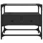 Preview: TV-Schrank mit Glasplatte Schwarz 60x35x51 cm Holzwerkstoff