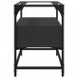 Preview: TV-Schrank mit Glasplatte Schwarz 60x35x51 cm Holzwerkstoff