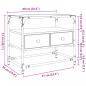 Preview: TV-Schrank mit Glasplatte Schwarz 60x35x51 cm Holzwerkstoff