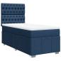 Preview: Boxspringbett mit Matratze Blau 90x200 cm Stoff