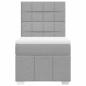 Preview: Boxspringbett mit Matratze Hellgrau 90x200 cm Stoff