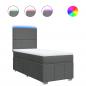 Preview: Boxspringbett mit Matratze Dunkelgrau 90x200 cm Stoff