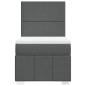 Preview: Boxspringbett mit Matratze Dunkelgrau 90x200 cm Stoff