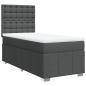 Preview: Boxspringbett mit Matratze Dunkelgrau 90x200 cm Stoff