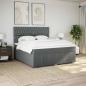 Preview: Boxspringbett mit Matratze Dunkelgrau 180x200 cm Stoff