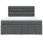 Preview: Boxspringbett mit Matratze Dunkelgrau 180x200 cm Stoff