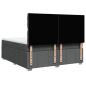 Preview: Boxspringbett mit Matratze Dunkelgrau 180x200 cm Stoff