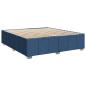Preview: Boxspringbett mit Matratze Blau 180x200 cm Stoff