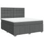 Preview: Boxspringbett mit Matratze Dunkelgrau 180x200 cm Stoff