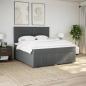 Preview: Boxspringbett mit Matratze Dunkelgrau 180x200 cm Stoff