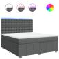 Preview: Boxspringbett mit Matratze Dunkelgrau 180x200 cm Stoff