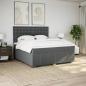 Preview: Boxspringbett mit Matratze Dunkelgrau 180x200 cm Stoff