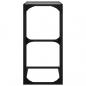 Preview: Beistelltisch mit Glasplatte Schwarz 40x30x61,5 cm Stahl