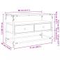 Preview: TV-Schrank mit Glasplatte Braun Eiche 80x35x51 cm Holzwerkstoff