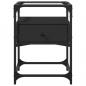 Preview: Nachttische 2 Stk. Schwarz 40x40x55 cm Holzwerkstoff