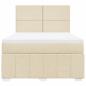 Preview: Boxspringbett mit Matratze Creme 140x200 cm Stoff