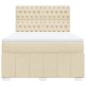 Preview: Boxspringbett mit Matratze Creme 140x200 cm Stoff