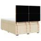 Preview: Boxspringbett mit Matratze Creme 140x200 cm Stoff