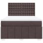 Preview: Boxspringbett mit Matratze Dunkelbraun 140x200 cm Stoff