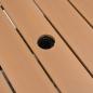 Preview: Gartentisch mit Schirmloch Braun 55x55x46,5 cm Poly Rattan