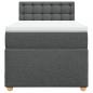 Preview: Boxspringbett mit Matratze Dunkelgrau 80x200 cm Stoff