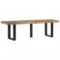 Preview: Bank 160 cm Massives Altholz und Stahl