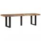 Preview: Bank 160 cm Massives Altholz und Stahl