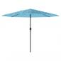 Preview: Sonnenschirm mit Stahlmast Blau 388x388x248 cm