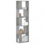 Preview: ARDEBO.de - Bücherregal 5 Böden Betongrau 45x23,5x162,5 cm Holzwerkstoff