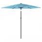 Preview: Sonnenschirm mit Stahlmast Blau 223x223x213 cm