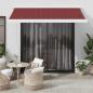 Preview: ARDEBO.de - Markise Automatisch Burgunderrot 350x250 cm