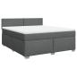 Preview: Boxspringbett mit Matratze Dunkelgrau 180x200 cm Stoff