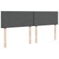 Preview: Boxspringbett mit Matratze Dunkelgrau 180x200 cm Stoff